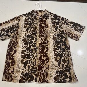 Jos. A. Bank Brown and Cream Patterned Shirt